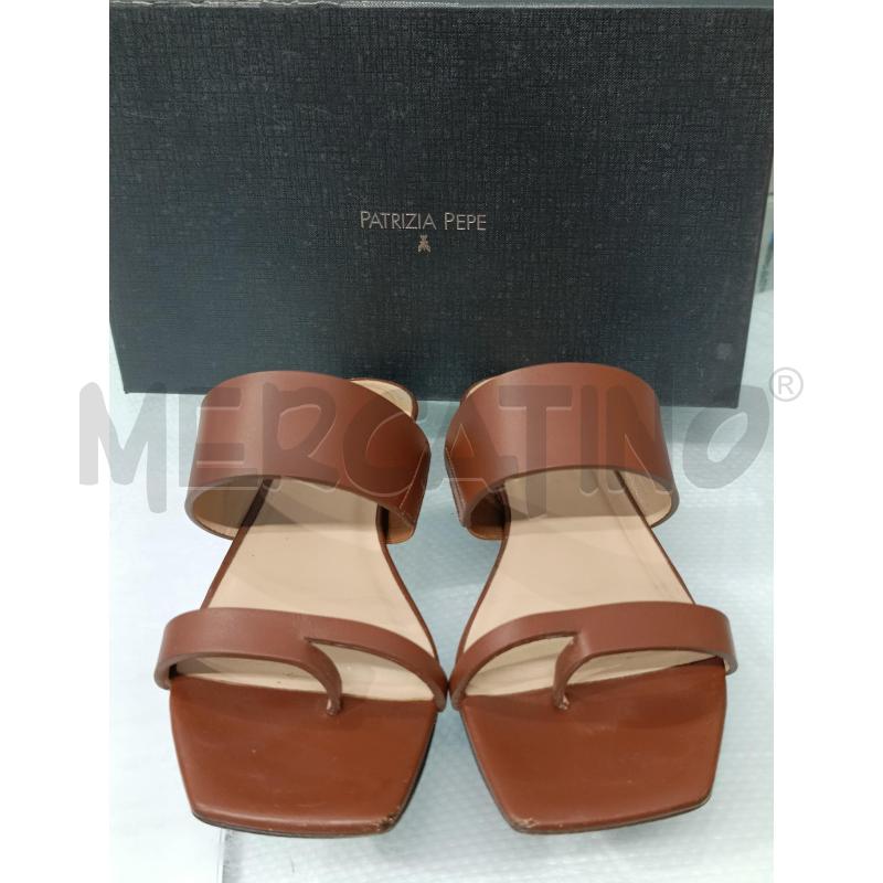 SANDALI DONNA MARRONE IN PELLE PATRIZIA PEPE | Mercatino dell'Usato Chivasso 2