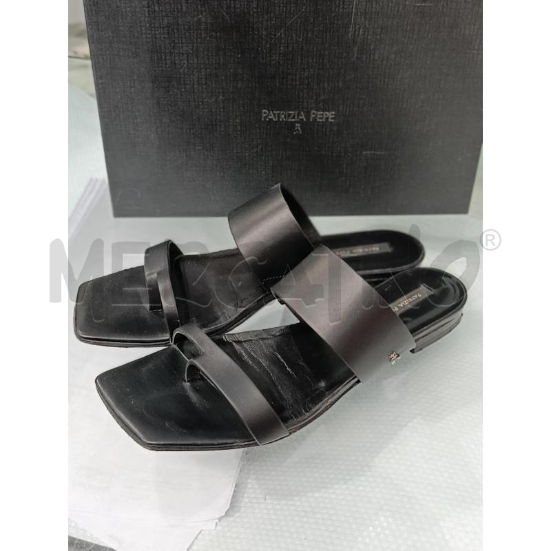 SANDALI DONNA NERO IN PELLE PATRIZIA PEPE | Mercatino dell'Usato Chivasso 2