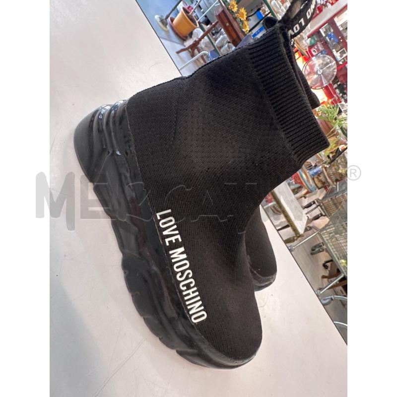 SCARPE DONNA SNEAKERS NERE TELATE LOVE MOSCHINO  | Mercatino dell'Usato Chivasso 1