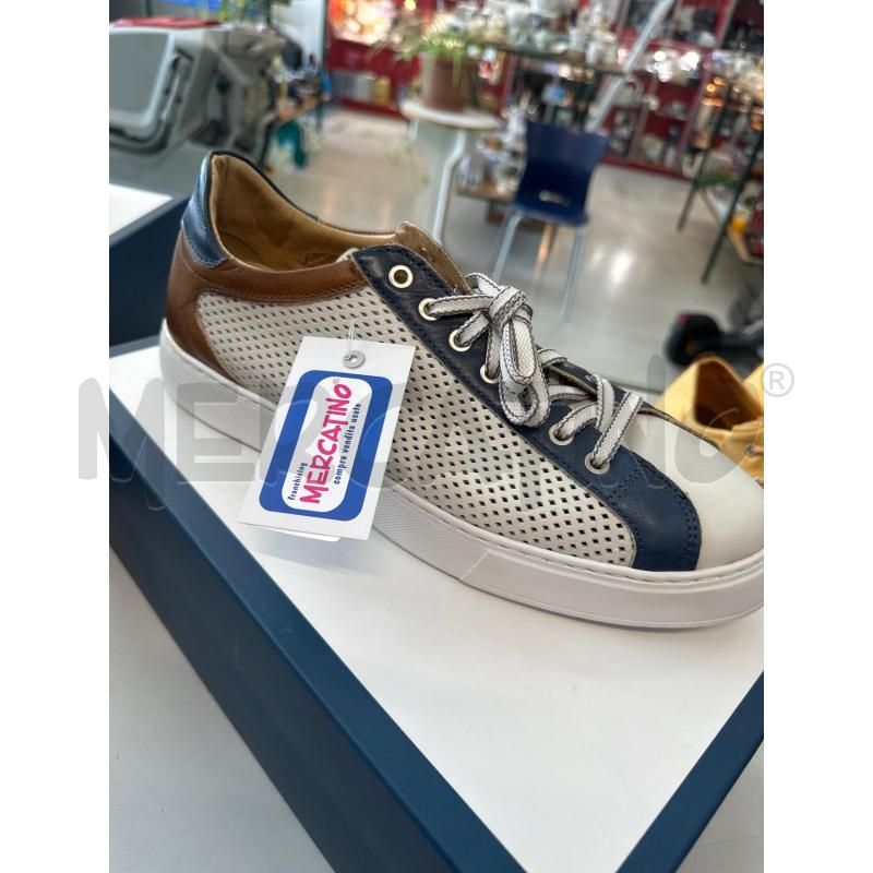 SCARPE UOMO EXTON BIANCHE BLU TRAF  | Mercatino dell'Usato Chivasso 1