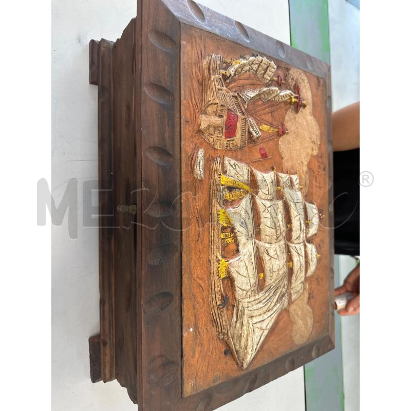 SCATOLA LEGNO VELIERO  | Mercatino dell'Usato Chivasso 1