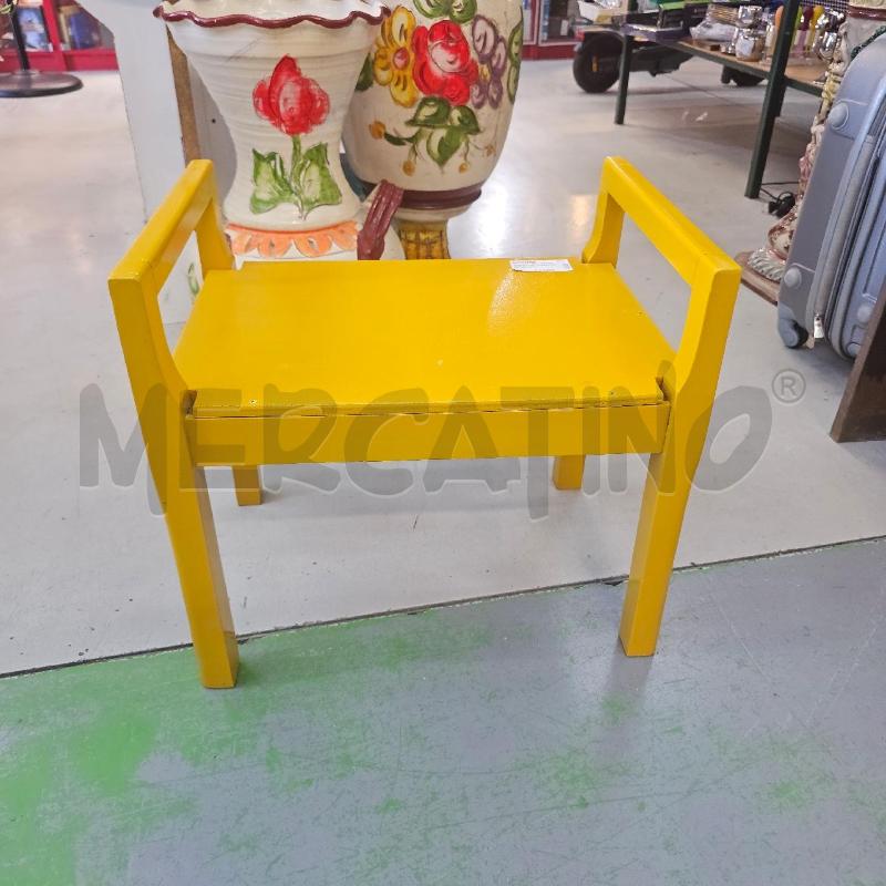 SEGGIOLINO GIALLO LEGNO LACCATO  | Mercatino dell'Usato Chivasso 1