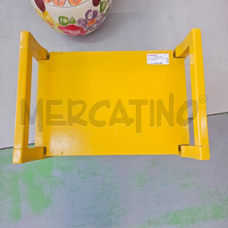 SEGGIOLINO GIALLO LEGNO LACCATO  | Mercatino dell'Usato Chivasso 2
