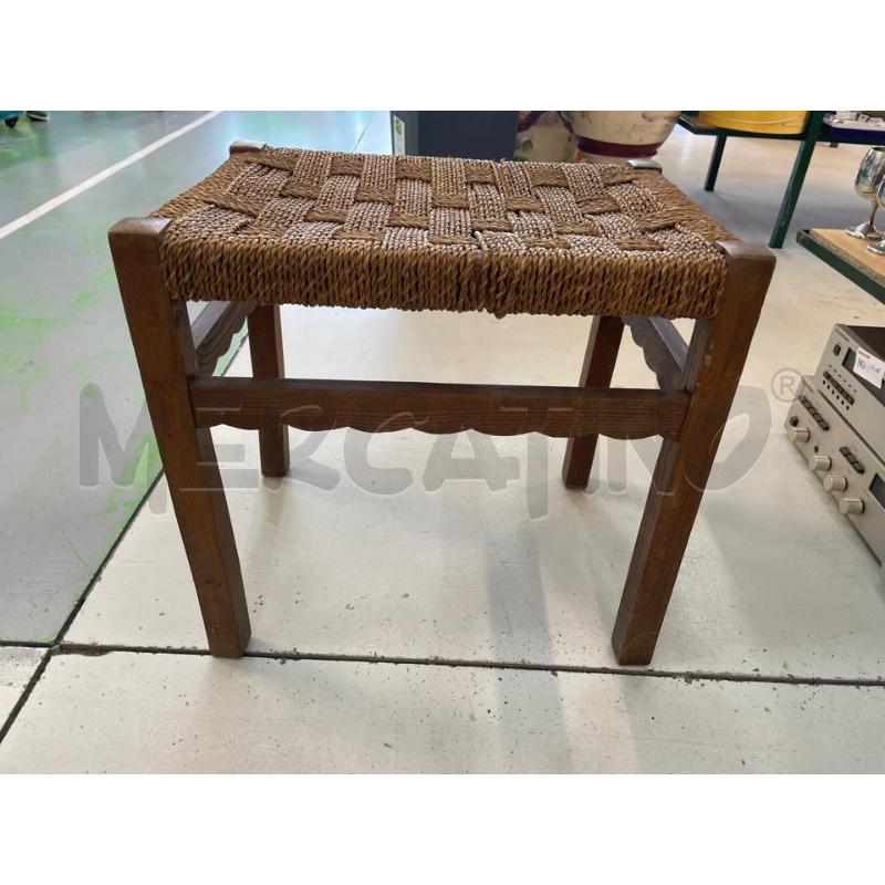 SGABELLO LEGNO IMPAGLIATO | Mercatino dell'Usato Chivasso 1