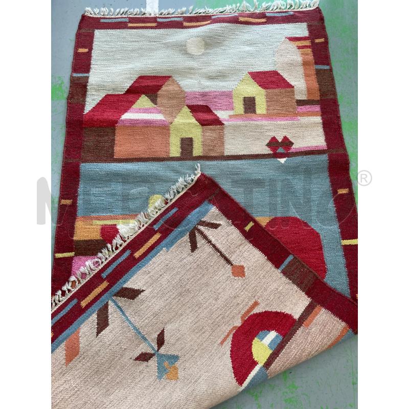TAPPETO ARTIGIANALE COLORI DISEGNO PAPERA | Mercatino dell'Usato Chivasso 2