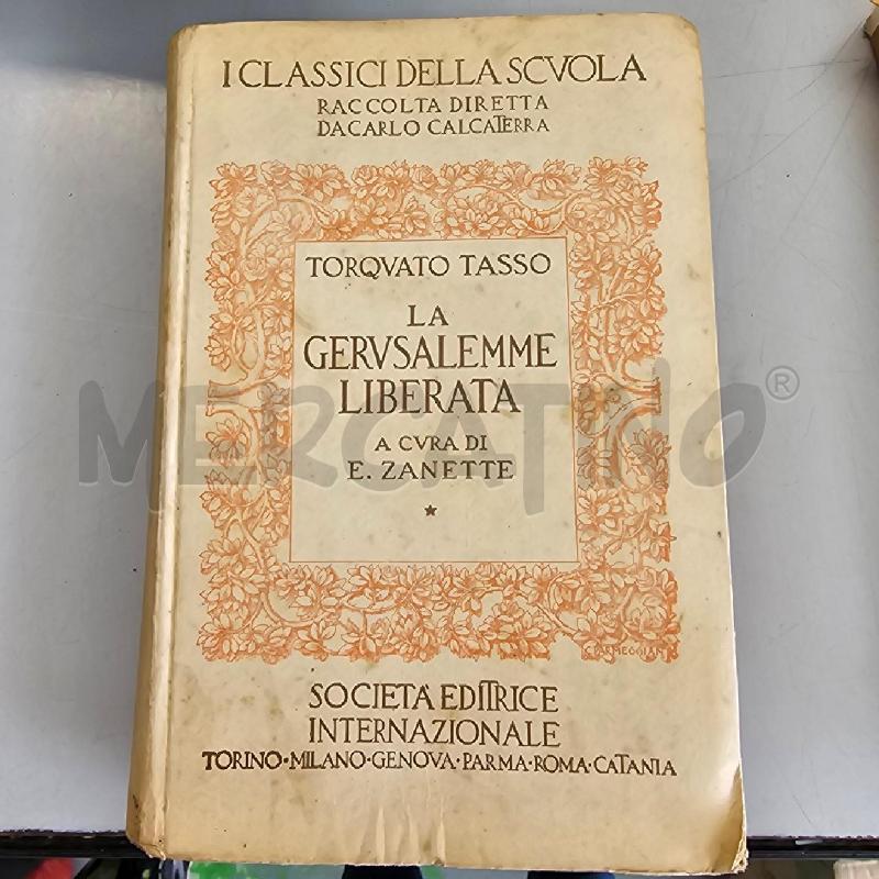 TARQUATO TASSO LA GERUSALEMME LIBERATA 1940 | Mercatino dell'Usato Chivasso 1