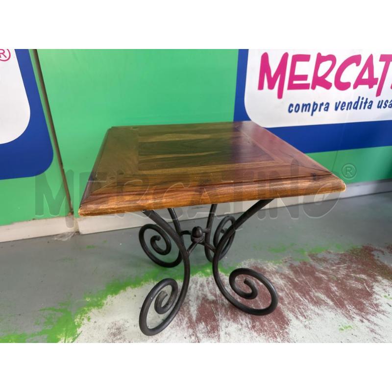 TAVOLINO FERRO BATTUTO QUADRATO | Mercatino dell'Usato Chivasso 1