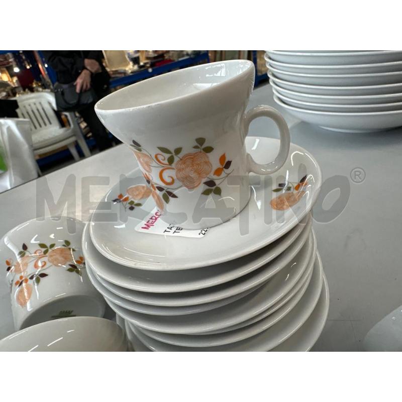 TAZZINE PZ 10 + 10 + TEIERA BAVARIA ARTZBERG FIORE ARANCIO FOGLIE  | Mercatino dell'Usato Chivasso 2