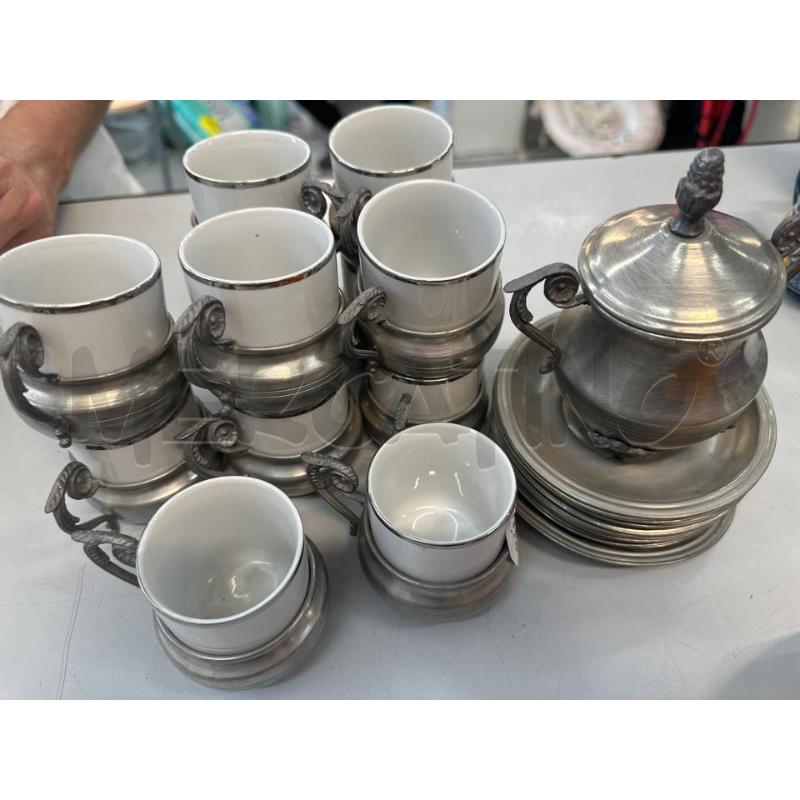 TAZZINE PZ 12 CERAMICA PELTRO 95% MONOPOLI ZUCCHERIERA  | Mercatino dell'Usato Chivasso 1