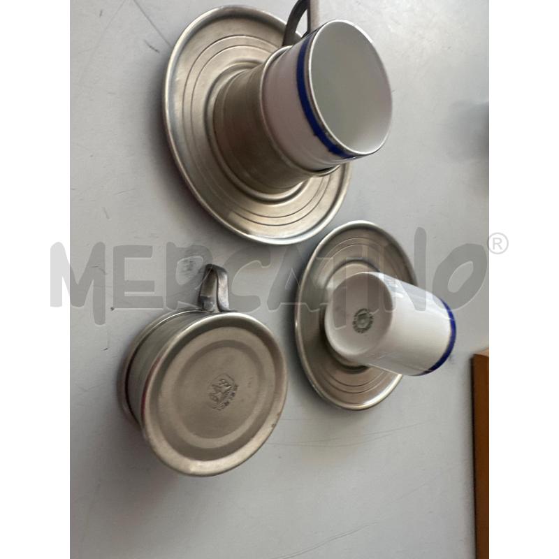 TAZZINE PZ 6 PELTRO CERAMICA BLU  | Mercatino dell'Usato Chivasso 1