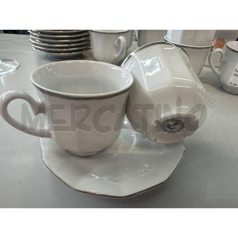 TAZZINE THUN CERAMICA MADE IN CZECH BORDO ARGENTATO  | Mercatino dell'Usato Chivasso 1
