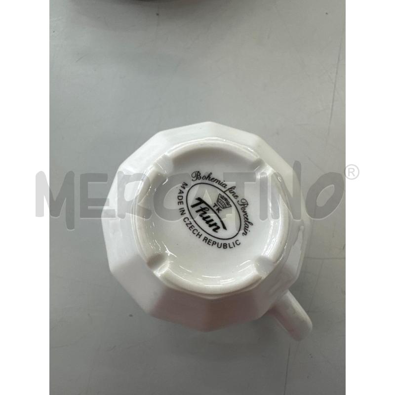 TAZZINE THUN CERAMICA MADE IN CZECH BORDO ARGENTATO  | Mercatino dell'Usato Chivasso 2