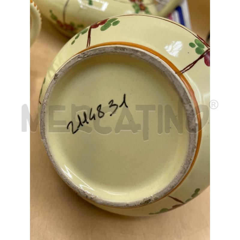 TEIERA LATTIERA ZUCCHERIERA ROBBIA GUALDO CERAMICA FLOREALE SCHEGGIA  LATTIERA  | Mercatino dell'Usato Chivasso 3