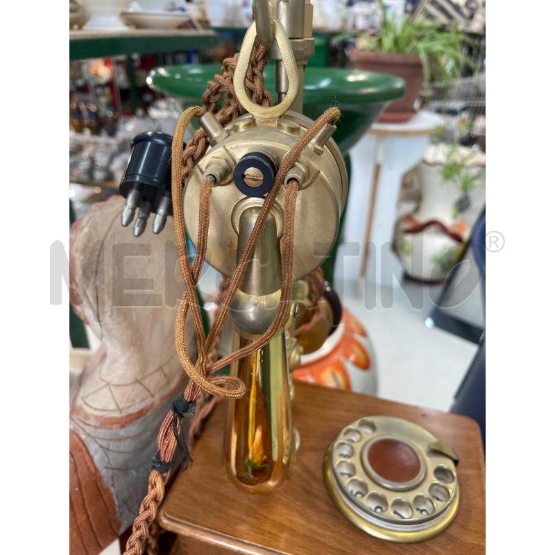 TELEFONO A ROTELLA LEGNO OTTONATO  | Mercatino dell'Usato Chivasso 3