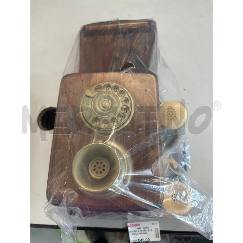TELEFONO A ROTELLA LEGNO TARLO MENSOLINA DA ATTACCARE  | Mercatino dell'Usato Chivasso 1