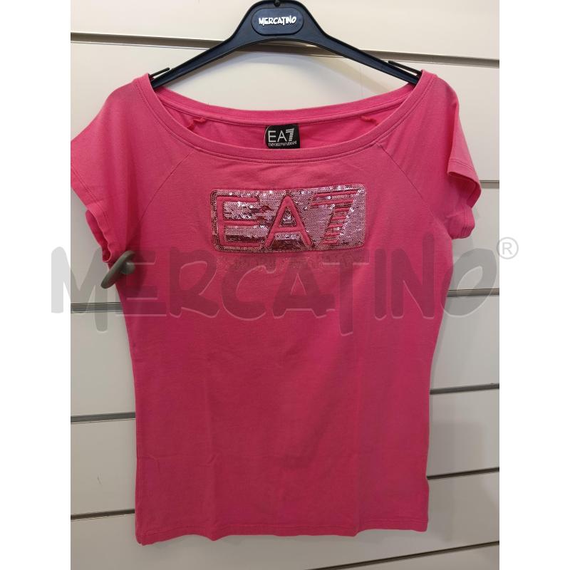 T SHIRT DONNA EA7 EMPORIO ARMANI ROSA PAILLETTES | Mercatino dell'Usato Chivasso 3