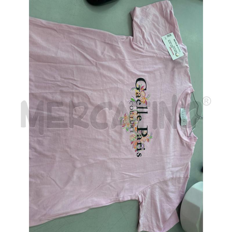 T SHIRT DONNA GAELLE PARIS ROSA | Mercatino dell'Usato Chivasso 1