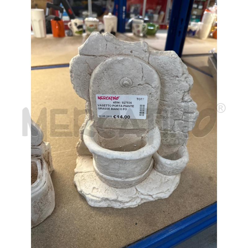 VASETTO PORTA PIANTE GRASSE BIANCO FONTANA | Mercatino dell'Usato Chivasso 2