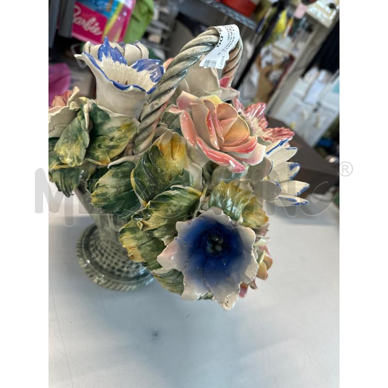 VASO CESTO CERAMICA BASSANO SCHEGGIE  | Mercatino dell'Usato Chivasso 1