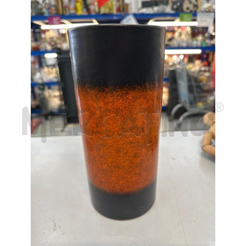 VASO IN TERRACOTTA NERO ARANCIO LAVICO | Mercatino dell'Usato Chivasso 1