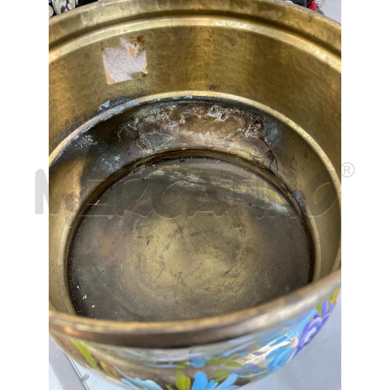 VASO OTTONE FLOREALE OSSIDATO DENTRO | Mercatino dell'Usato Chivasso 2