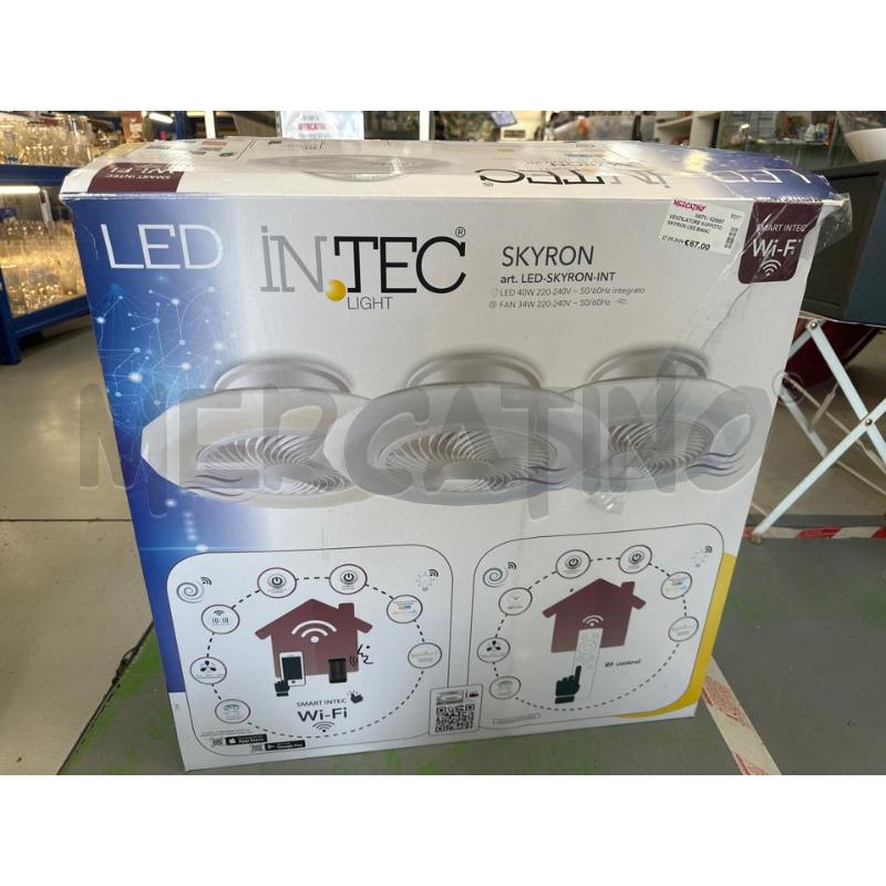 VENTILATORE SOFFITTO SKYRON LED BIANCO SCATOLATO | Mercatino dell'Usato Chivasso 1