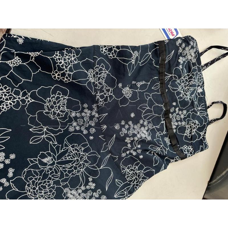 VESTITO DONNA BLU NAFNAF SPALLINE FIORI FOGLIE  | Mercatino dell'Usato Chivasso 1
