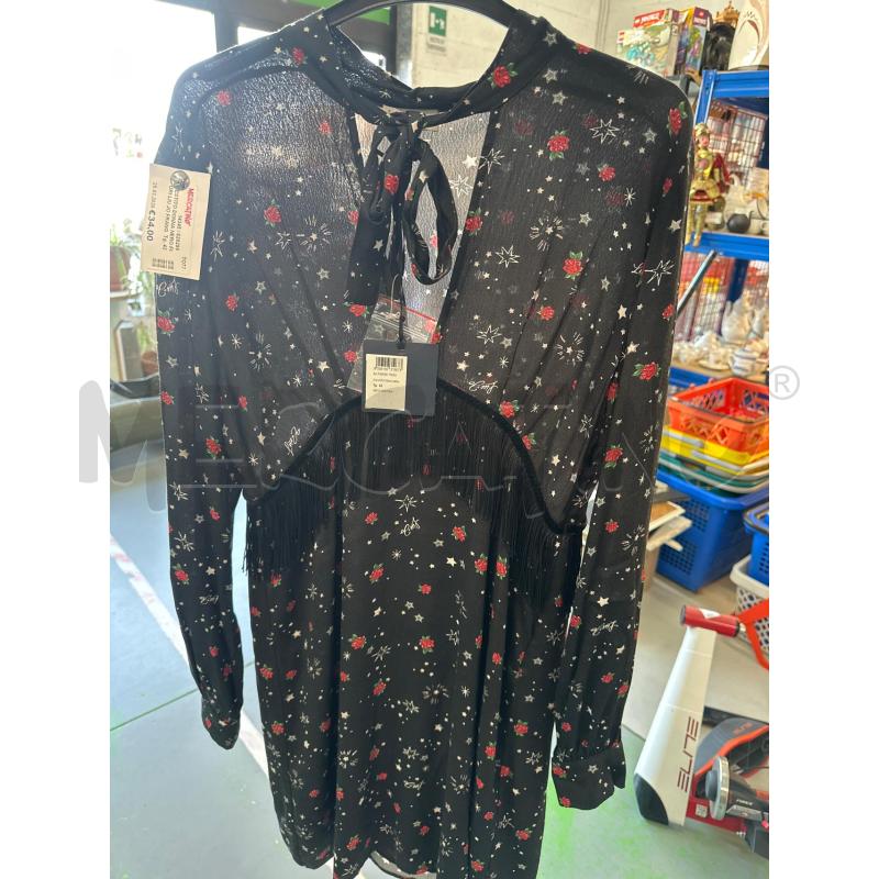 VESTITO DONNA NERO FIORI LIU JO FRANGIATO  | Mercatino dell'Usato Chivasso 1