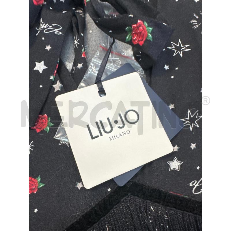 VESTITO DONNA NERO FIORI LIU JO FRANGIATO  | Mercatino dell'Usato Chivasso 3