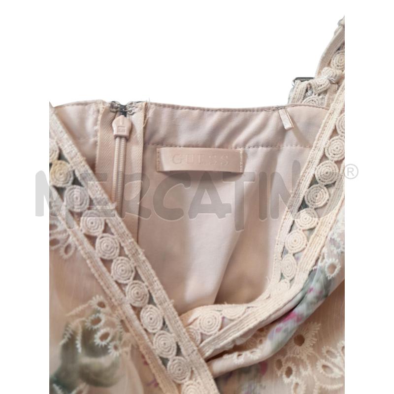 ABITO DONNA BEIGE GUESS RICAMI E FIORELLINI VERDE | Mercatino dell'Usato Avigliana 3