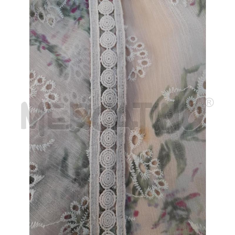 ABITO DONNA BEIGE GUESS RICAMI E FIORELLINI VERDE | Mercatino dell'Usato Avigliana 5