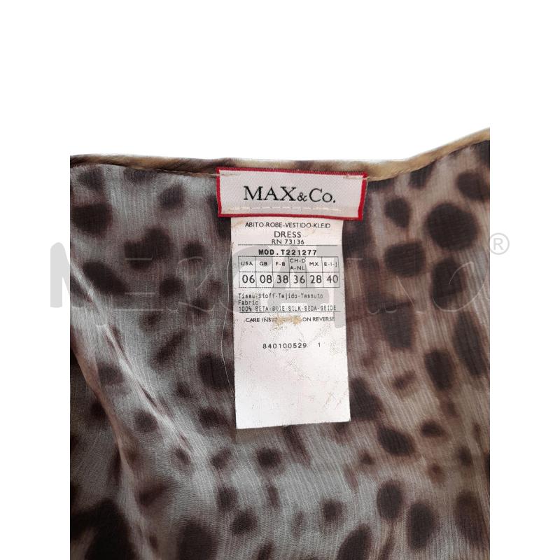 ABITO DONNA MAX&CO SETA ANIMALIER CON SOTTOVESTE  | Mercatino dell'Usato Avigliana 4