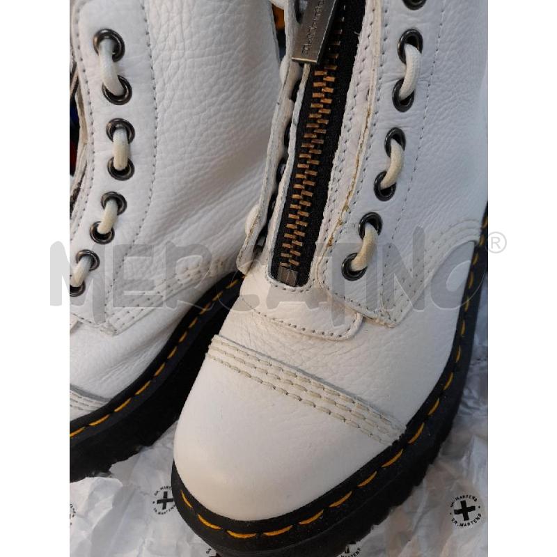 ANFIBI DONNA DR MARTENS BCO PELLE MARTELLATA PLATFORM  | Mercatino dell'Usato Avigliana 4