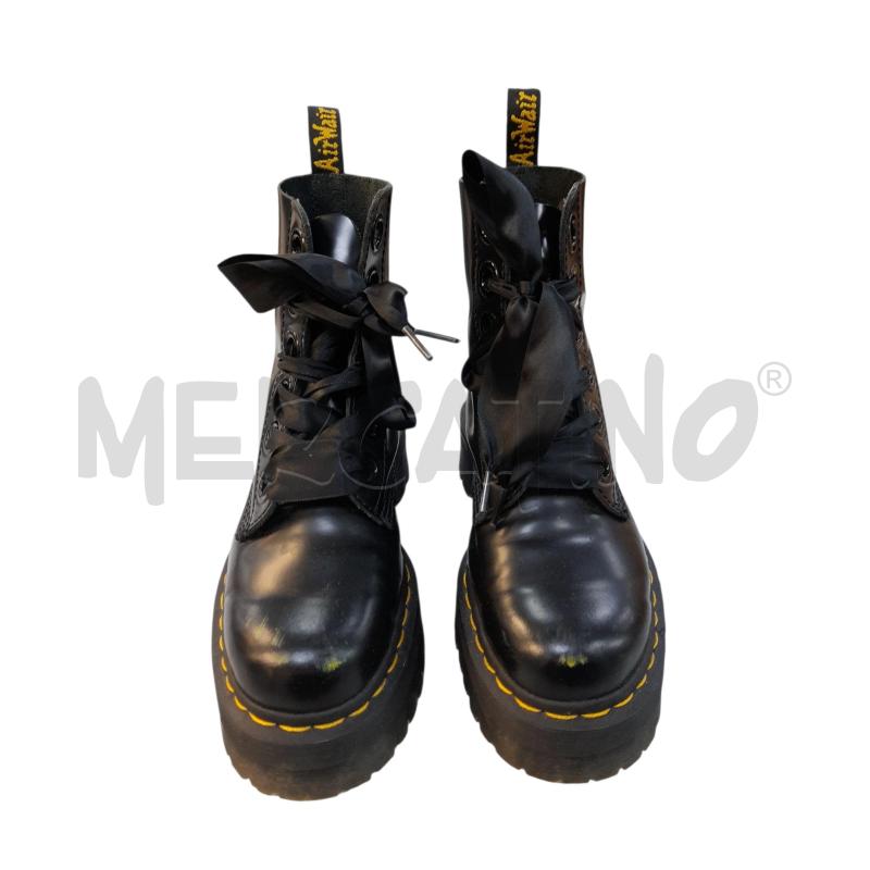ANFIBI DONNA DR MARTENS NERO PLATFORM PELLE LISCIA  | Mercatino dell'Usato Avigliana 1