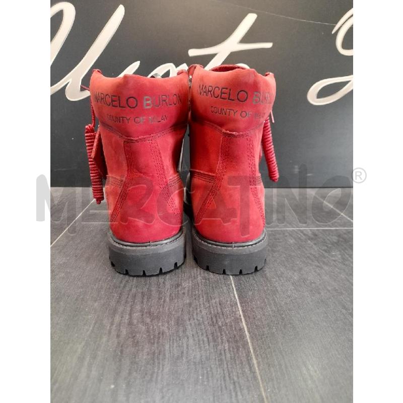ANFIBI TIMBERLAND X MARCELO BURLON NERO ROSSO NUOVI  | Mercatino dell'Usato Avigliana 2