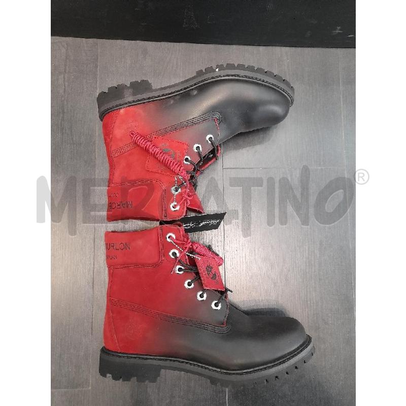 ANFIBI TIMBERLAND X MARCELO BURLON NERO ROSSO NUOVI  | Mercatino dell'Usato Avigliana 4