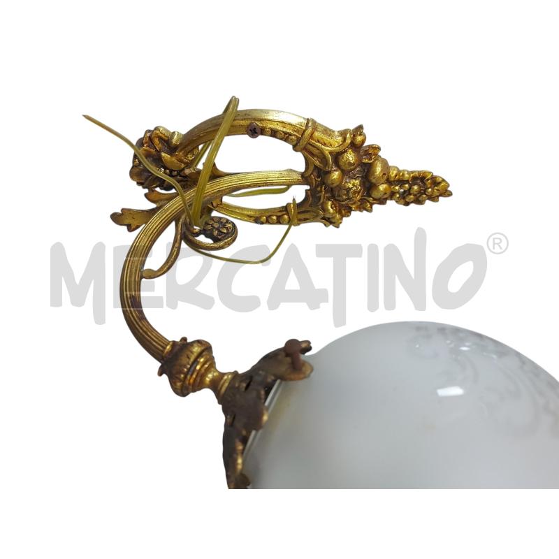 APPLIQUE BRONZO E VETRO TONDO  | Mercatino dell'Usato Avigliana 2