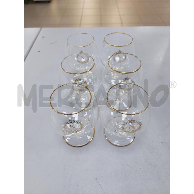 BICCHIERI PZ. 6 COGNAC MODELLO BACCARAT NAPOLEON  | Mercatino dell'Usato Avigliana 1