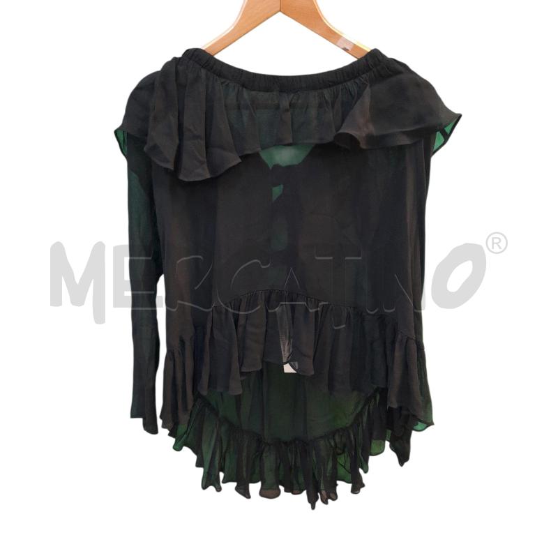 BLUSA DONNA TWINSET NERO CON LACCIO VELLUTO SCHIENA  | Mercatino dell'Usato Avigliana 1