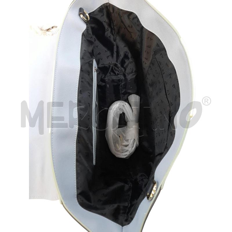 BORSA DONNA ARMANI JEANS RIGHE AZZURRO BCO  | Mercatino dell'Usato Avigliana 3