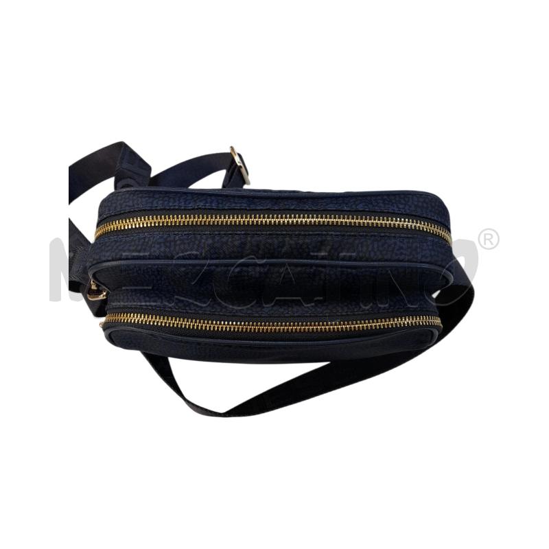 BORSA DONNA BORBONESE CON TRACOLLA BLU IN TESSUTO IN FSIA TAPIRO  | Mercatino dell'Usato Avigliana 4