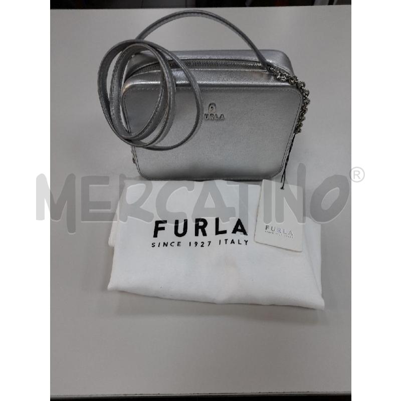 BORSA DONNA FURLA NUOVA ARGENTATA CON TRACOLLA | Mercatino dell'Usato Avigliana 1