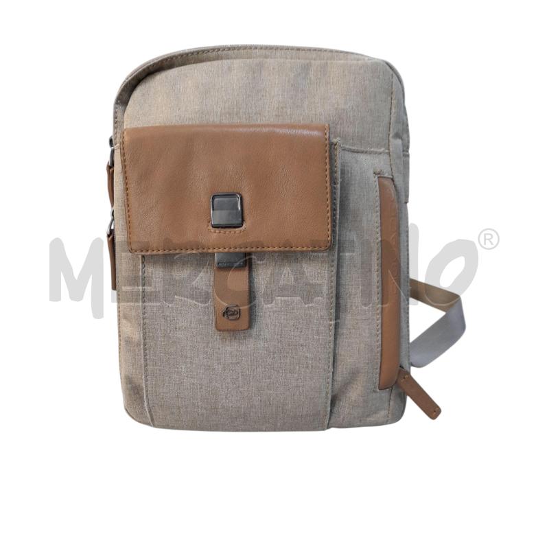 BORSELLO UOMO PIQUADRO BEIGE INSERTI IN PELLE MORO | Mercatino dell'Usato Avigliana 2