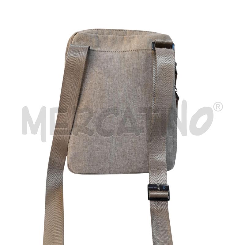 BORSELLO UOMO PIQUADRO BEIGE INSERTI IN PELLE MORO | Mercatino dell'Usato Avigliana 3