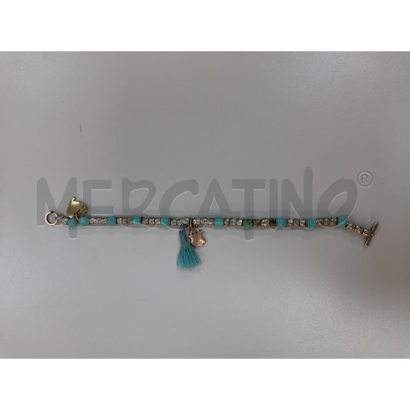 BRACCIALE DODO CON CIONDOLINI E NAPPINA AZZURRO  | Mercatino dell'Usato Avigliana 1