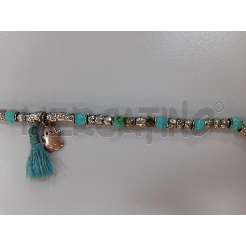 BRACCIALE DODO CON CIONDOLINI E NAPPINA AZZURRO  | Mercatino dell'Usato Avigliana 2