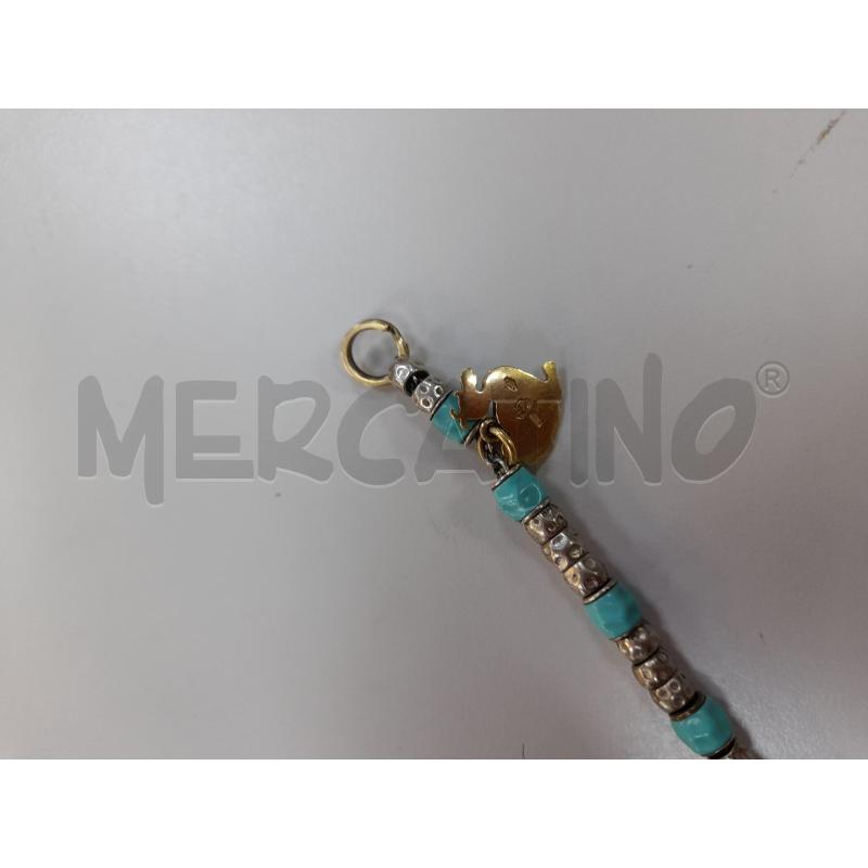 BRACCIALE DODO CON CIONDOLINI E NAPPINA AZZURRO  | Mercatino dell'Usato Avigliana 3