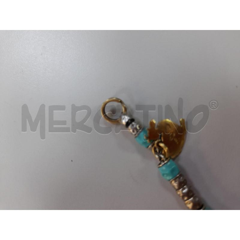 BRACCIALE DODO CON CIONDOLINI E NAPPINA AZZURRO  | Mercatino dell'Usato Avigliana 5