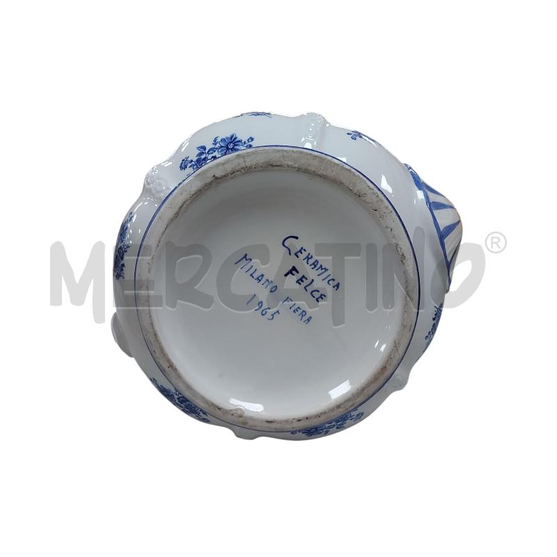 BROCCA/VASO BCO FIORI BLU CERAMICA FELCE MILANO FIERE | Mercatino dell'Usato Avigliana 3