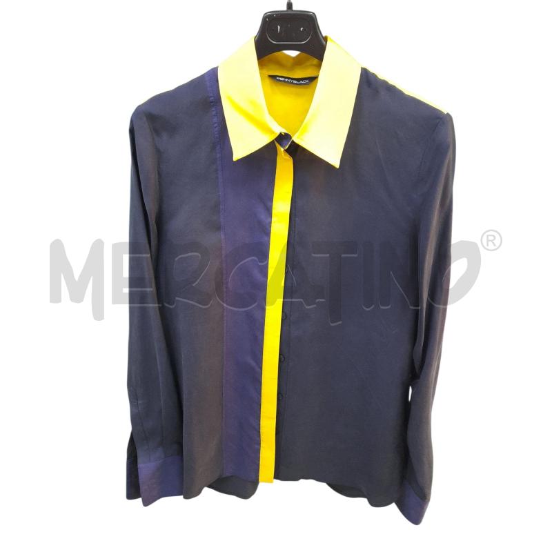 CAMICIA DONNA PENNYBLACK IN SETA GIALLO BLU  | Mercatino dell'Usato Avigliana 1